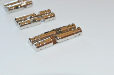 Solid Brass Barrel Hinges - Nickel Plated (pairs)